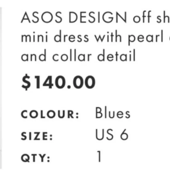 Denim Pearl ASOS Dress - Picture 3 of 4